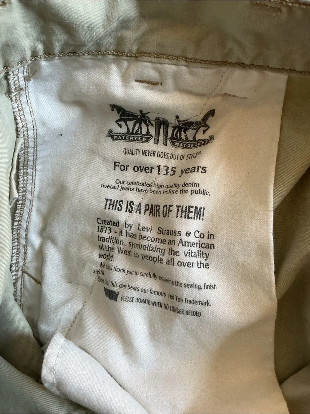 Levi's Men’s Cargo Shorts 38 Tan Solid Cotton Twill Multi Pocket Utility Outdoor
